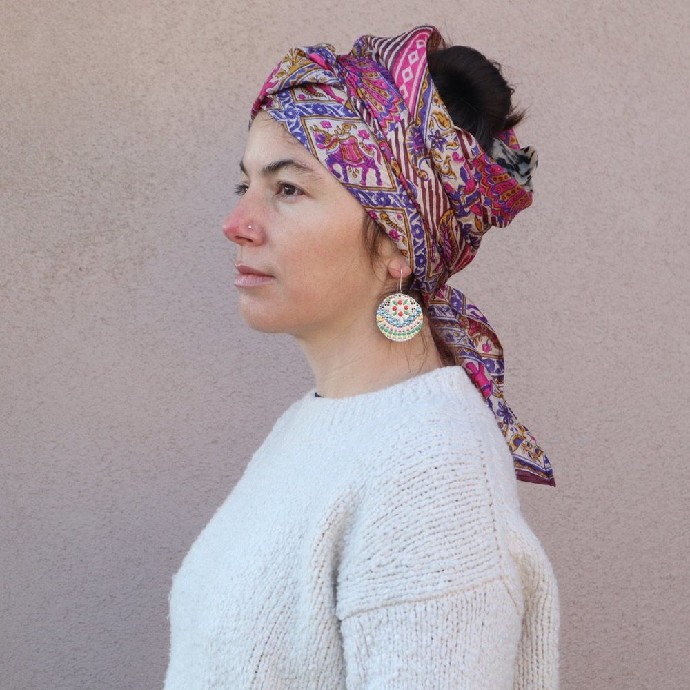 Large silk scarf